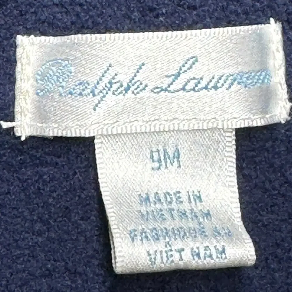 Ralph Lauren Quilted Hooded Barn Bunting Newport Navy Blue 9mo